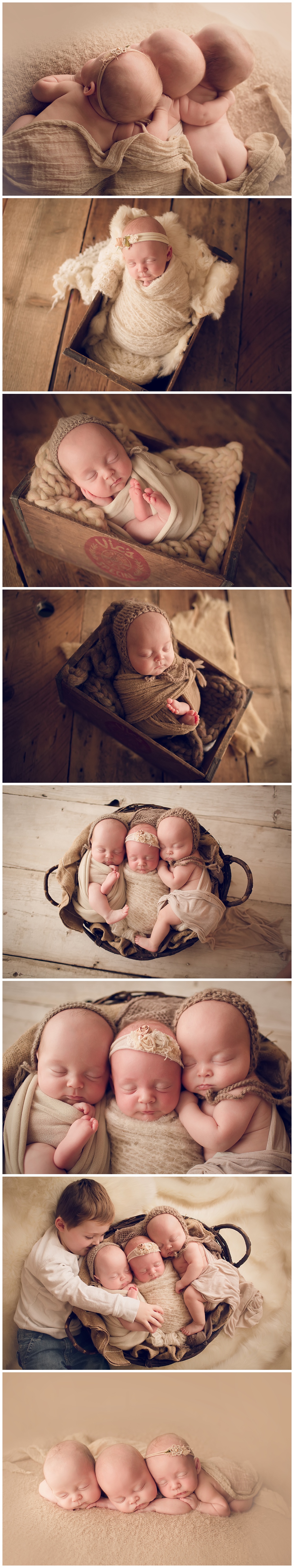 Triplet Newborns { Naperville, IL Newborn Photographer }